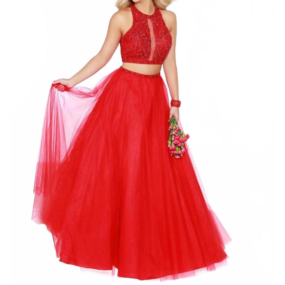 NEW 2CUTE sleeveless prom dress in red